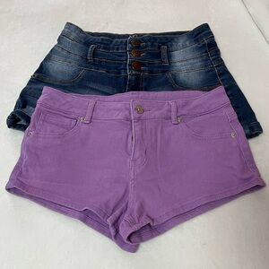 NOBO + Divided Classic Blue + Purple Denim Jean Shorts